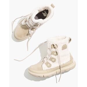 New Sorel Explorer II Joan Cozy Boot in Ancient Fossil/Sea Salt Women's Size 6